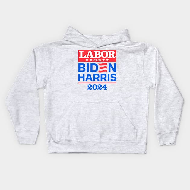 Labor For Biden 2024 Kids Hoodie by MotiviTees